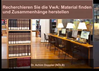 NÖ Landesbibliothek unterstützt Schüler bei ihren Vorwissenschaftlichen Arbeiten