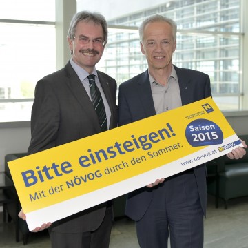 Im Bild von links nach rechts: Landesrat Mag. Karl Wilfing und NÖVOG-Geschäftsführer Dr. Gerhard Stindl