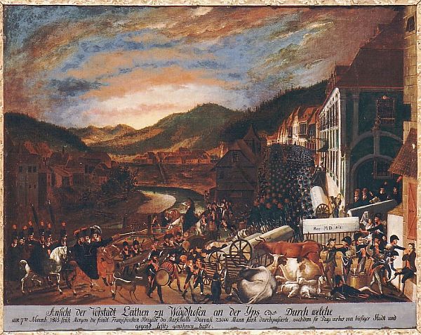 Museum 5e (Waidhofen an der Ybbs) Bild mit Darstellung einer Schlacht aus dem Franzosenkrieg
