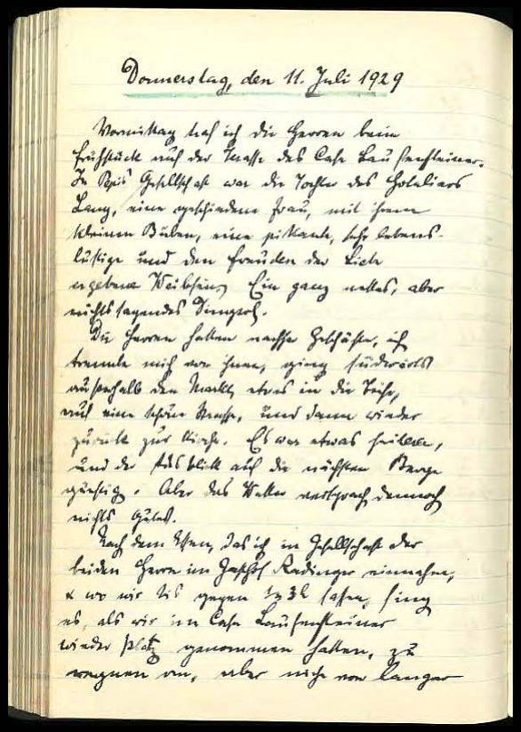 Tagebuch 9 des Michael Hans Maurer 1929