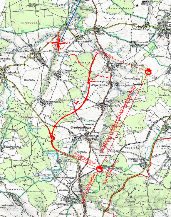 ST1 Trassenplanung B36 Süd-Abschnitt
